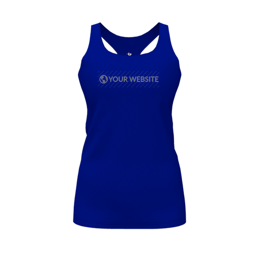 [FT0TRBRY-FYS-LOGO1] Decker Racerback Tank Top (Female Youth S, Royal, Logo 1)