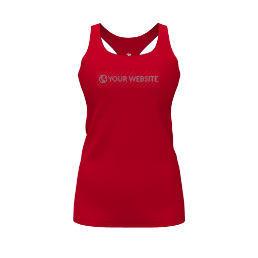 [FT0TRBRD-FYS-LOGO1] Decker Racerback Tank Top (Female Youth S, Red, Logo 1)