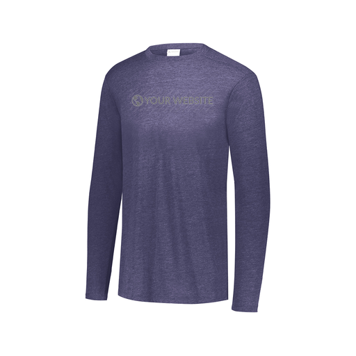[FTLCUBNV-AXS-LOGO1] Decker Men's Tri-Blend T-Shirt - Long Sleeve (Adult XS, Navy, Logo 1)