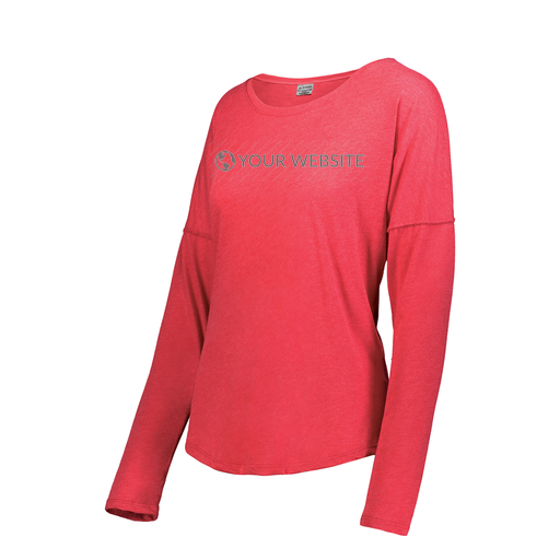 [FTLCUBRD-FAXS-LOGO1] Decker Women's Tri-Blend T-Shirt - Long Sleeve (Female Adult XS, Red, Logo 1)